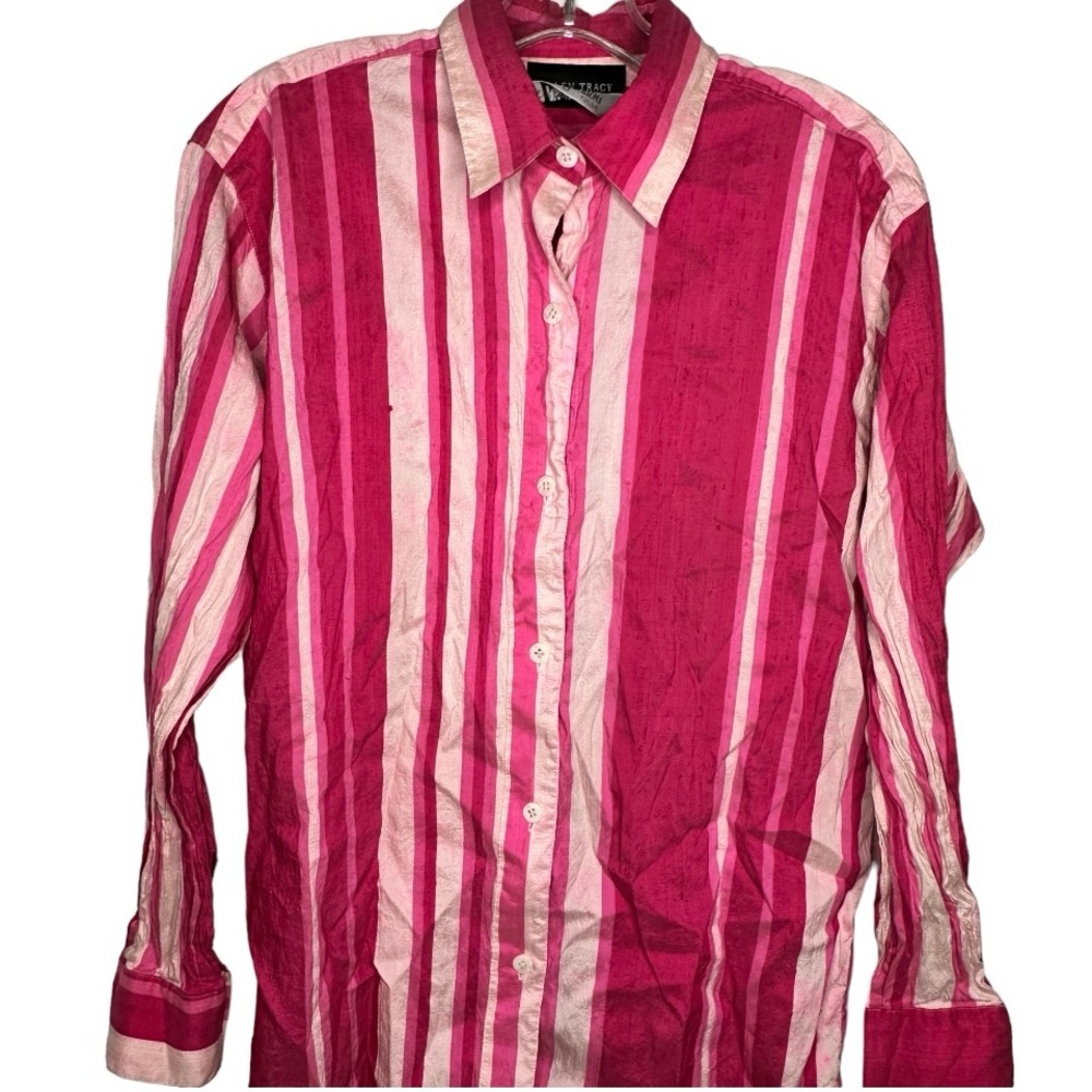 Ellen Tracy Pink Silk Blouse